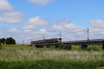 Obraz premium 日本 埼玉を走る電車