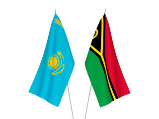 Kazakhstan and Republic of Vanuatu flags