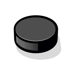 Hockey Puck isolated on a white background in EPS10