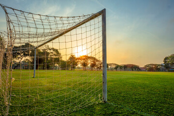 Obraz premium soccer goal post