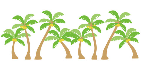 椰子の木の枠のイラスト