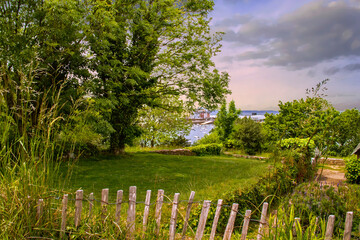 Douarnenez. Le port du Rosmeur vu depuis les Plomarc'h. Finistère. Bretagne	