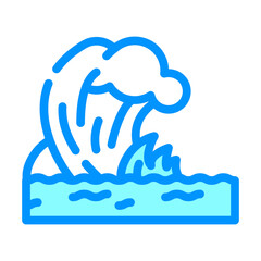 tsunami disaster color icon vector. tsunami disaster sign. isolated symbol illustration