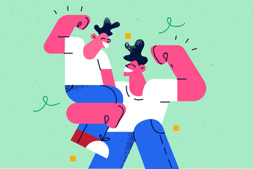 Happy childhood and parenthood concept