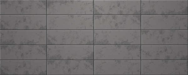 Dark grey colored ceramic tiles. Modern seamless pattern, rectangle floor and wall tiles. 