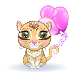 Asian golden cat with characteristic spots and colors