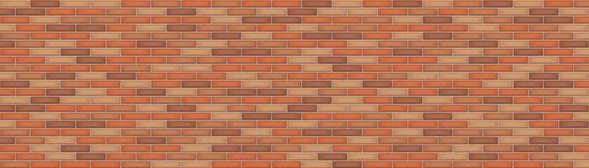 Brick wall. Modern seamless pattern, multicolored brick wall texture. Vector illustration.