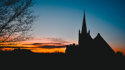 English church silhouette
