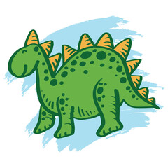 Dinosaur poster. Cute dinosaur funny monsters kids print t-shirt 