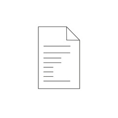 Graphic flat document icon for your design and website