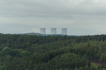 Fototapeta na wymiar 3 x Kernkraftwerk