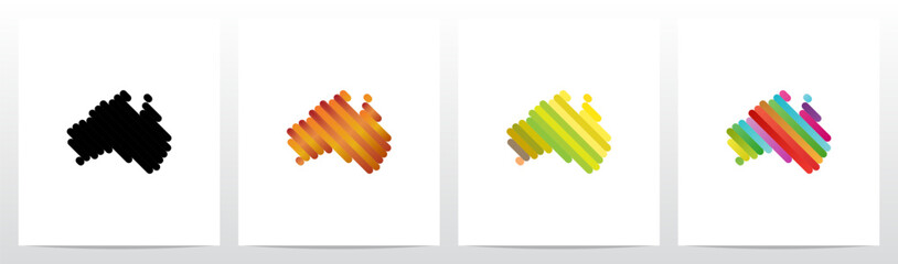 Australia On Colorfull Stripes Logo Design - obrazy, fototapety, plakaty