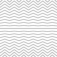 Straight lines turn into wavy and cornered. Vector seamless lines ornament.
