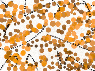 Colorful brush design. round circle brush pattern and colorful grid lines. orange. chocolate. black and white of all color rainbow textures. decorative kaleidoscope ornaments.