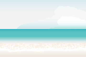 Fototapeta na wymiar Blue ocean or sea wave vector summer beach banner background abstract illustration