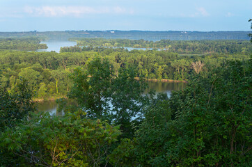 pine bend bluffs overlooking river - Powered by Adobe