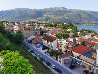 ioannina city in the evening, spring season , greece