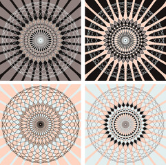esoteric geometric circular backgrounds in neutral shades