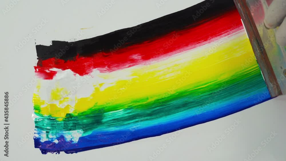 Poster .use a color spatula to blend the colors together and wipe them together to get the colors that are 