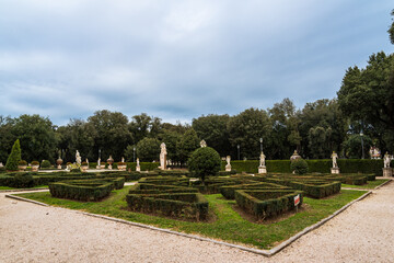 Fototapeta premium Decorated garden in a park in Rome