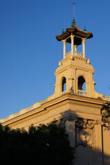 Fototapeta premium traditional architecture in Barcelona, Spain is especially beautiful in summer