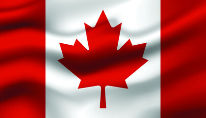 Flag of Canada background.