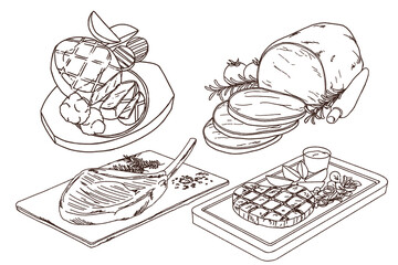 Beef Collection, steak, roasted beef, tomahawk