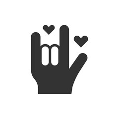 Heart Hand Love Icon Or Logo Vector Illustration