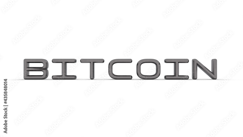 Fototapete gray metallic 3d text 