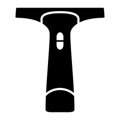 Simple black windows vacuum cleaner vector icon isolated on white background