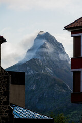 spectacular mountain landscape over the Riaño reservoir in the province of Leon, Spain
