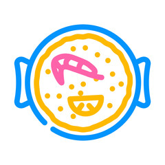 paella spain meal color icon vector. paella spain meal sign. isolated symbol illustration