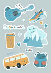 clipart about travel and mountains