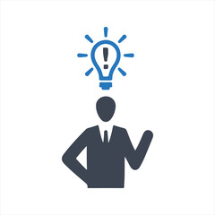 Business creative idea icon, vector and glyph