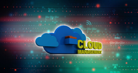 3d rendering cloud  folder network