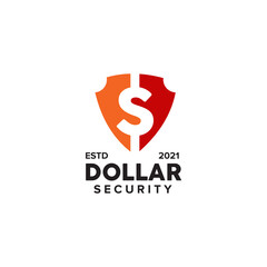 Dollar security logo design template