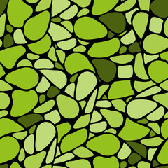 seamless abstract pattern, green stones for decoration