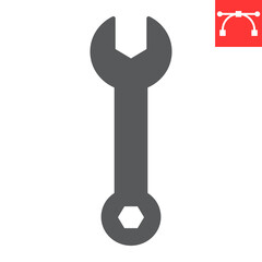 Wrench glyph icon