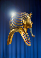 Replica of the burial mask of egyptian pharaoh tutankhamun