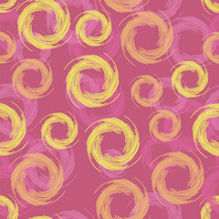 seamless pattern simple spiral seamless pattern simple spiral colorful  pink doodle