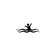 swimming logo vector icon illustration
