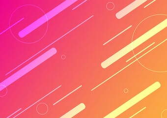 Vector background with paper card and abstract colorful shapes. Modern material design style neon line wallpaper
