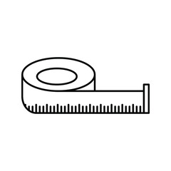 Fototapeta na wymiar Tape measure icon design. Measurement tape vector style flat trendy. vector illustration