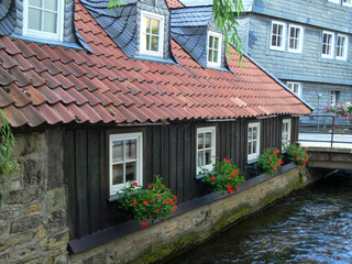 Residential house in Goslar's old town, typical old building