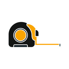 Tape measure icon design. Measurement tape vector style flat trendy. vector illustration