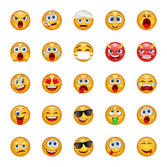 Gradient icons for emojis.
