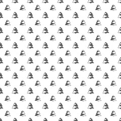 Christmas trees black and white seamless pattern