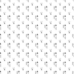 Christmas trees black and white seamless pattern