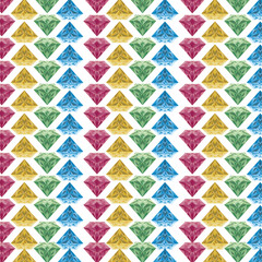 colorful diamond geometric and seamless pattern abstract vector design