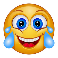 Gradient style emoji laugh.